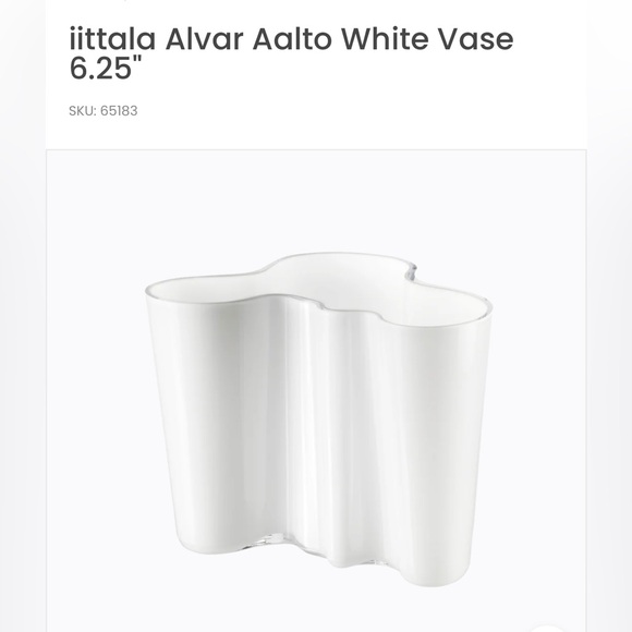 Iittala Alvar Aalto White Vase